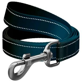 Повідець Waudog Nylon Mono світловідбивний 122см / 25мм чорний - купити, ціни на MasterZoo - фото 1