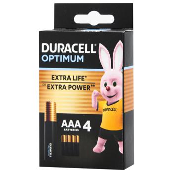 Duracell Optimum Alkaline Batteries AAA 4pcs - buy, prices for METRO - photo 2