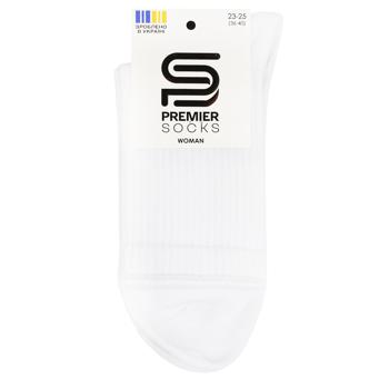 Premier Socks Women's Socks with High Elastic s.23-25 White