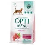 Корм сухой Optimeal с телятиной для кошек 700г