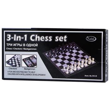 3in1 Chess, Checkers, Backgammon Plastic Board Game 23.5x12.3x4cm - buy, prices for Tavria V - photo 2