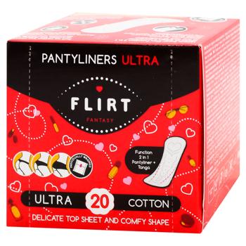 Flirt Fantasy Ultra Cotton Daily Pantyliners 20pcs - buy, prices for EKO Market - photo 1