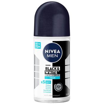 Антиперспірант кульковий Nivea Men Невидимий для чорного та білого 50мл - купити, ціни на КОСМОС - фото 1