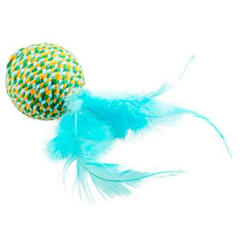 Duvo+ Ball with Feathers Toy for Cats 18x4.5x4.5cm - buy, prices for MasterZoo - photo 2