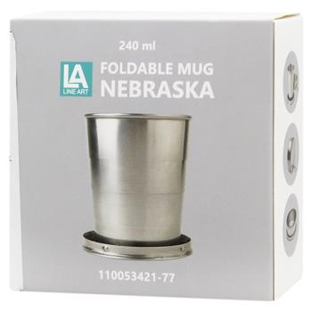 Стакан складной Line Art Nebraska серебристый 280мл - купить, цены на - фото 2