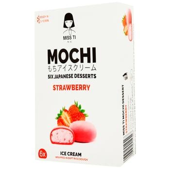 Miss Ti Mochi Strawberry Ice Cream-sorbet in Rice Dough 210g - buy, prices for Supermarket "Kharkiv" - photo 1