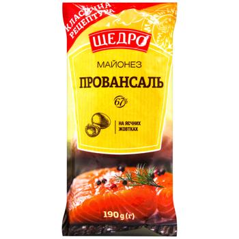 Shchedro Provencal Mayonnaise 67% 190g - buy, prices for Auchan - photo 1
