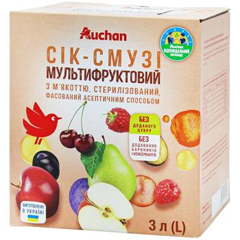 Auchan Multifruit Smoothie-juice 3l - buy, prices for Auchan - photo 1