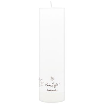 Candy Light White Cylinder Candle 6x20cm