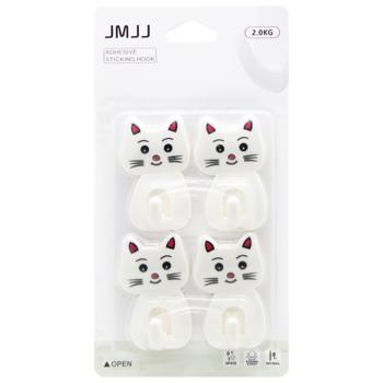 Set of Hooks Kitten White 4pcs