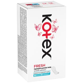 Прокладки ежедневные Kotex Fresh Normal 56шт - купить, цены на КОСМОС - фото 2