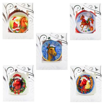 ASK Symbol of the Year Glass Christmas Ball with Pattern 8cm in Assortment