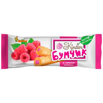 Трубочки фас. БУМКОРН Kinder Бумчик кукур. зі смаком малини / 16 г / 24 - buy, prices for Torba - photo 1