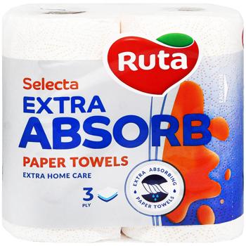 Полотенца бумажные Ruta Selecta 3-слойные 2шт - купить, цены на КОСМОС - фото 2