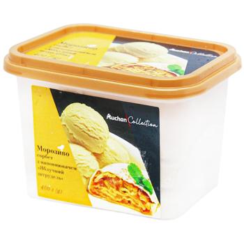 Auchan Collection Apple Strudel Sorbet Ice Cream 400g