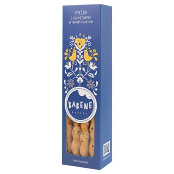 Babene Grissini with Parmesan and Black Sesame 125g - buy, prices for WINETIME - photo 1