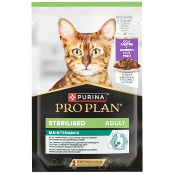 Вологий корм для котів Pro Plan Sterilized Adult pouch 85 г - качка - купить, цены на MasterZoo - фото 1