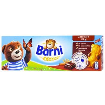 Тістечко Barni бісквітне з шоколадною начинкою 150г