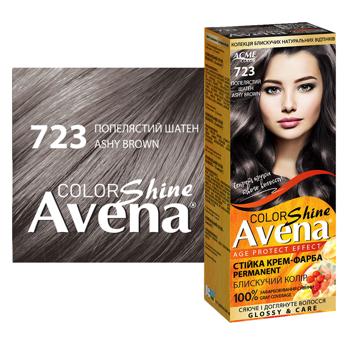 Крем-краска для волос устойчивая AVENA Shine Color 723 Пепельный шатен - купить, цены на - фото 2