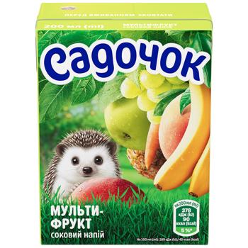 Нектар Садочок Мультифрукт 200мл - купити, ціни на Чудо Маркет - фото 2