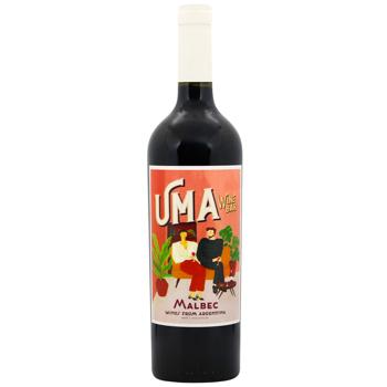 Uma Wine Bar Malbec Red Dry Wine 13.3% 0.75l - buy, prices for WINETIME - photo 1