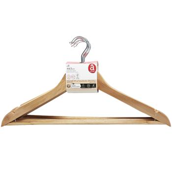 Actuel Wooden Hanger 44cm 8pcs - buy, prices for Auchan - photo 1