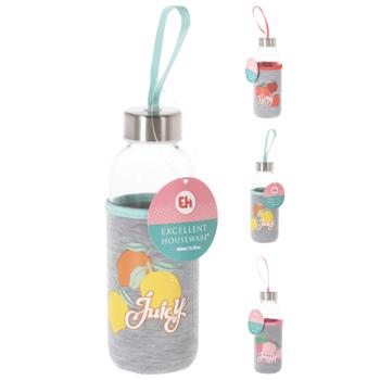 Excellent Houseware Glass Water Bottle 400ml - buy, prices for Auchan - photo 1