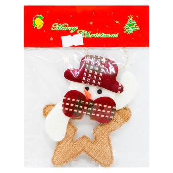 Snowman Christmas Pendant 13x10cm - buy, prices for MegaMarket - photo 1