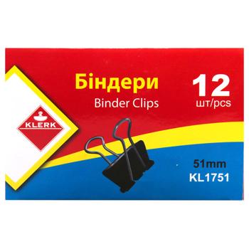 Klerk Black Binders 12pcs No. 51 KL1751 - buy, prices for - photo 3
