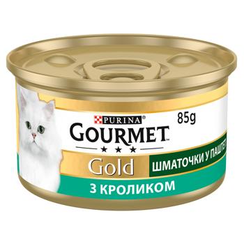 Корм вологий Gourmet Gold з кроликом для дорослих котів 85г - купити, ціни на MasterZoo - фото 2