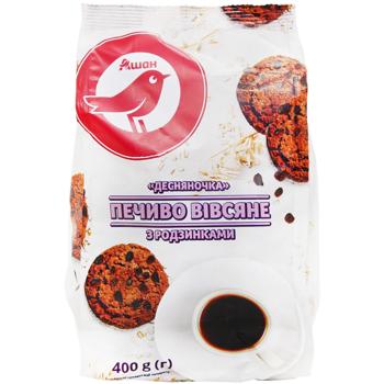 Печенье Auchan Десняночка овсяное с изюмом 400г - купить, цены на - фото 2