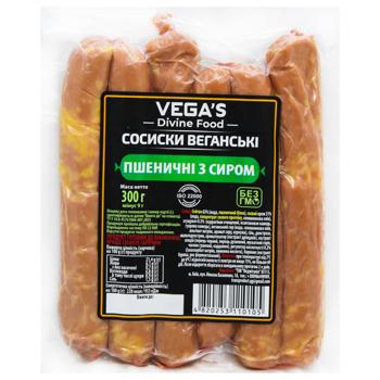 Сосиски Vega's пшеничные с сыром веганские 300г