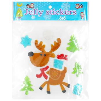 Наліпки новорічні силіконові 20х20см WGS-24100 - купити, ціни на КОСМОС - фото 5