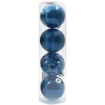 Actuel Blue Set of Christmas Tree Balls 10cm 4pcs - buy, prices for Auchan - photo 1