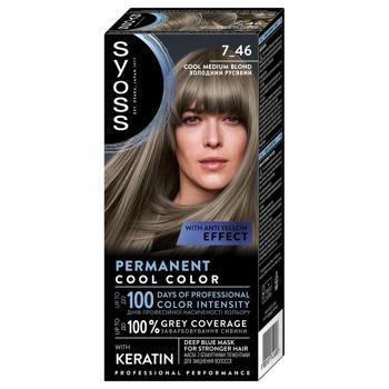 Крем-краска для волос Syoss Permanent Color №7-46 Холодный русый 115мл