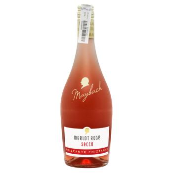 Вино ігристе Maybach Merlot Secco рожеве напівсолодке 10% 0,75л - купити, ціни на NOVUS - фото 1