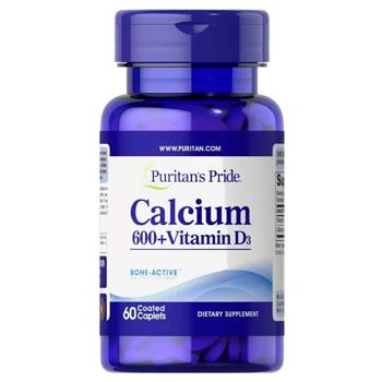 Puritan's Pride Calcium Carbonate with Vitamin D3 600mg/125 IU 60 caplets - buy, prices for Biotus - photo 1