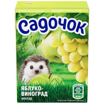 Нектар Садочок яблочно-виноградный 200мл - купить, цены на Чудо Маркет - фото 2