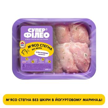 Super Fileo Chilled Chicken Thigh Meat without Skin in Yogurt Marinade 600g - buy, prices for - photo 2