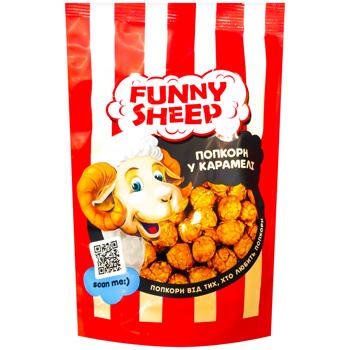 Funny Sheep Popped Corn Coated With Caramel 100g - buy, prices for NOVUS - photo 1