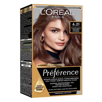 Фарба для волосся L'Oreal Paris Preference 6.21 Ріволі перламутровий світло-каштановий - купити, ціни на METRO - фото 1