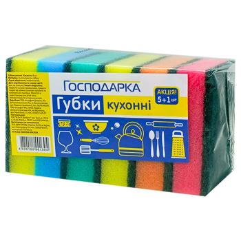 Hospodarka Kitchen Sponges 5+1pcs - buy, prices for Chudo Market - photo 1