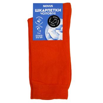 Шкарпетки чоловічі Novus довгі р.27-29 помаранчевий - купити, ціни на NOVUS - фото 1