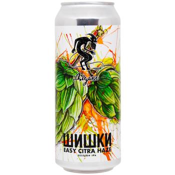 Пиво Дідько Шишки світле н/ф ж/б 0.5 л - купить, цены на WINETIME - фото 1