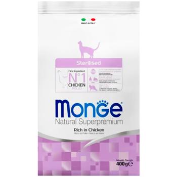 Корм сухий Monge Sterilised з куркою та лососем для стерилізованих котів 400г - купити, ціни на MasterZoo - фото 1