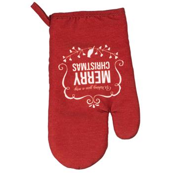 Перчатка Ardesto Happy Holidays красная 17*28см