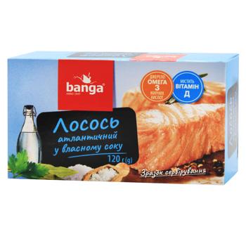 Лосось Banga атлантический в собственном соку 120г