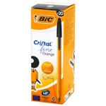 Bic Orange Black Ball Pen 20pcs