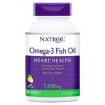 Риб'ячий жир Natrol Omega-3 30% зі смаком лимона 1200мг 60 гелевих капсул