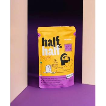 Упаковка вологого корму для котів Half&Half Adult 22 шт х 100 г - качка - купити, ціни на MasterZoo - фото 3